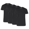 thumbnail image 1 of CAMP DAVID Camisetas para hombre, pack de 4 - Camiseta cuello redondo 4P, Algodón elástico Negro M (Medium), 1 of 3