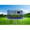 thumbnail image 6 of 14FT Trampoline with Basketball Hoop, Large Recreational Trampoline with Enclosure Net and Ladder, Outdoor Backyard Trampoline with Net, 1400LBS Capacity for 5-6 Kids, Blue, 6 of 7
