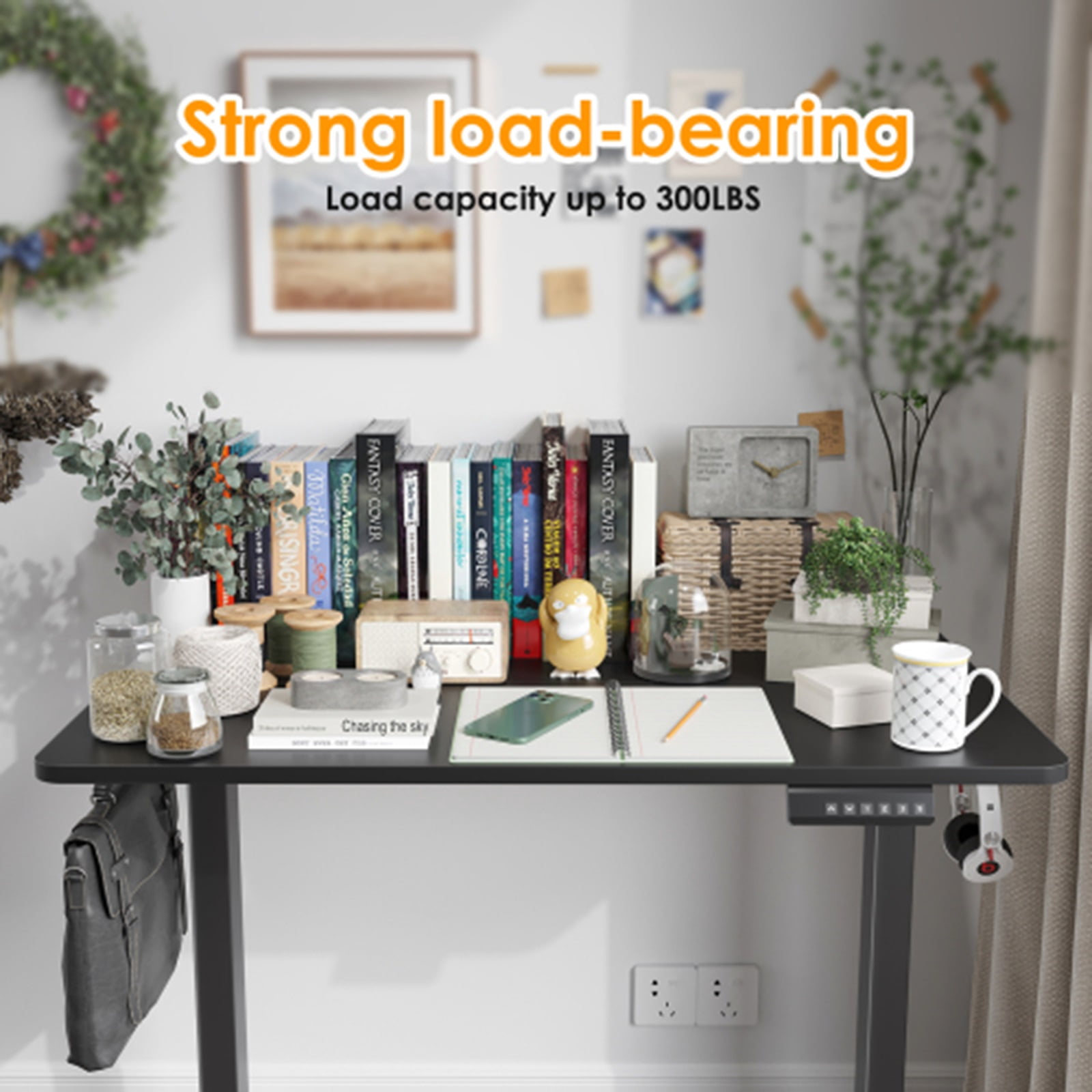 Standing Desks That Raise Up and Down  Large Adjustable Height Raising Desk for Ergonomic Home Office Efficiency