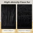 thumbnail image 2 of Haperlare 3x5 feet Black Fluffy Area Rugs for Living Room Soft and Thick Faux Area Rug Indoor Shag Rug Modern Nursery Rug Carpets for Bedroom, 2 of 7