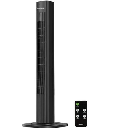 Holmes 36” Smart WI-FI Connected Tower Fan  Alexa Fan  Voice Control  Black