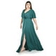 thumbnail image 4 of Vestido largo con abertura Roman Fashion / Tallas Extras, 2010 (Verde botella) verde oscuro 38, 4 of 6