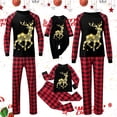thumbnail image 2 of Conjuntos de pijamas de Navidad de la familia de alces brillantes, pijamas a juego para la familia de Navidad, pijamas de cuadros rojos, conjunto de ropa para niños y adultos, mono para bebé, 2 of 3