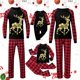 thumbnail image 2 of Conjuntos de pijamas de Navidad de la familia de alces brillantes, pijamas a juego para la familia de Navidad, pijamas de cuadros rojos, conjunto de ropa para niños y adultos, mono para bebé, 2 of 3