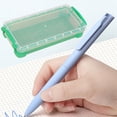 thumbnail image 4 of PureCasa 1 Pack Transparent Plastic Pencil Box, Large Capacity Pencil Boxes with Snap Tight Lid, Stylish Office Supplies Stationery Storage Organizer, Green, 8.7"x4"x1.8", 4 of 8