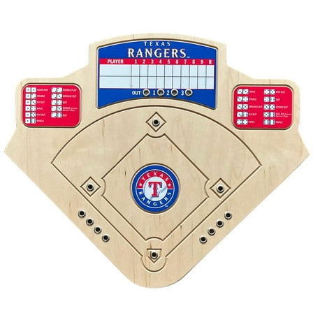 Texas Rangers Handcrafted Wood Baseball Game