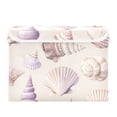 thumbnail image 7 of Yayeee Collapsible Cube Storage Bin with Lid Fabric Closet Decorative Basket with Handles, Purple Watercolor Seashells, 7 of 7