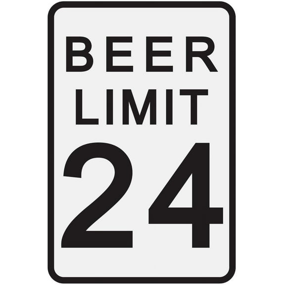 Beer Limit 12" x 8" Tin Funny Traffic Sign Man Cave Decor Garage/Bar/Beer Sign Dorm Room Decor