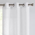 thumbnail image 5 of Tahari  Home Butler Grey Woven Sheer Grommet Curtain Panel Pair - 38"x84" Antarctica, 5 of 5