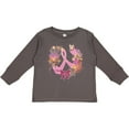 thumbnail image 3 of Inktastic Breast Cancer Awareness Wreath Pink Ribbon Girls Long Sleeve Toddler T-Shirt, 3 of 5