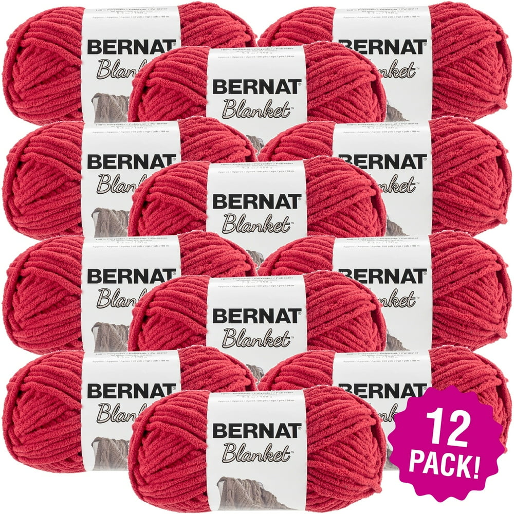 Bernat Blanket Yarn Cranberry, Multipack of 12