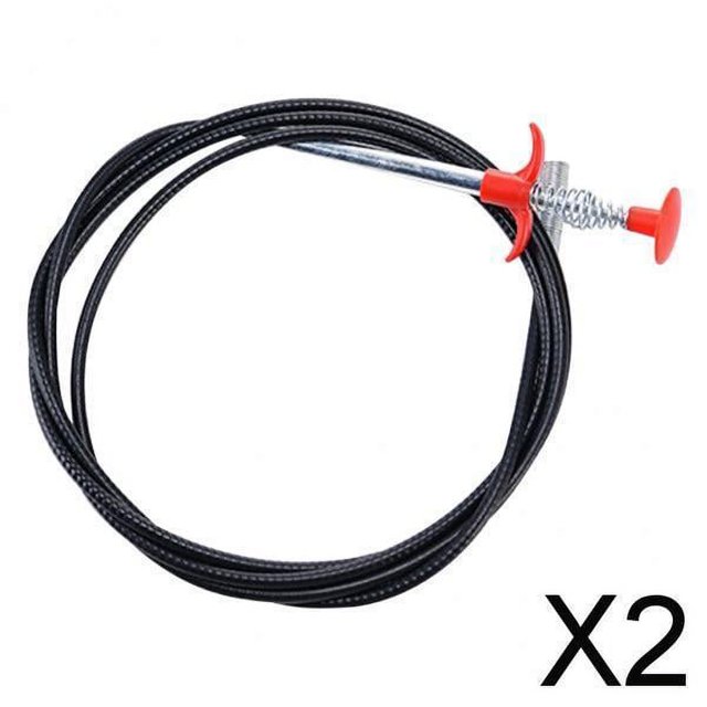Paquete de 2-6 removedores de obstrucciones de cocina, Limpieza del cabello, tuberías de plomería, alcantarillado, 160cm 2 piezas