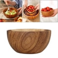 thumbnail image 4 of Wooden Hand Carved Round Salad Bowls, Perfect for Mixing Food, Nuts, Appetizers, Desserts, Rice Soup Noodle Dinnerware Decoration, 4 of 8