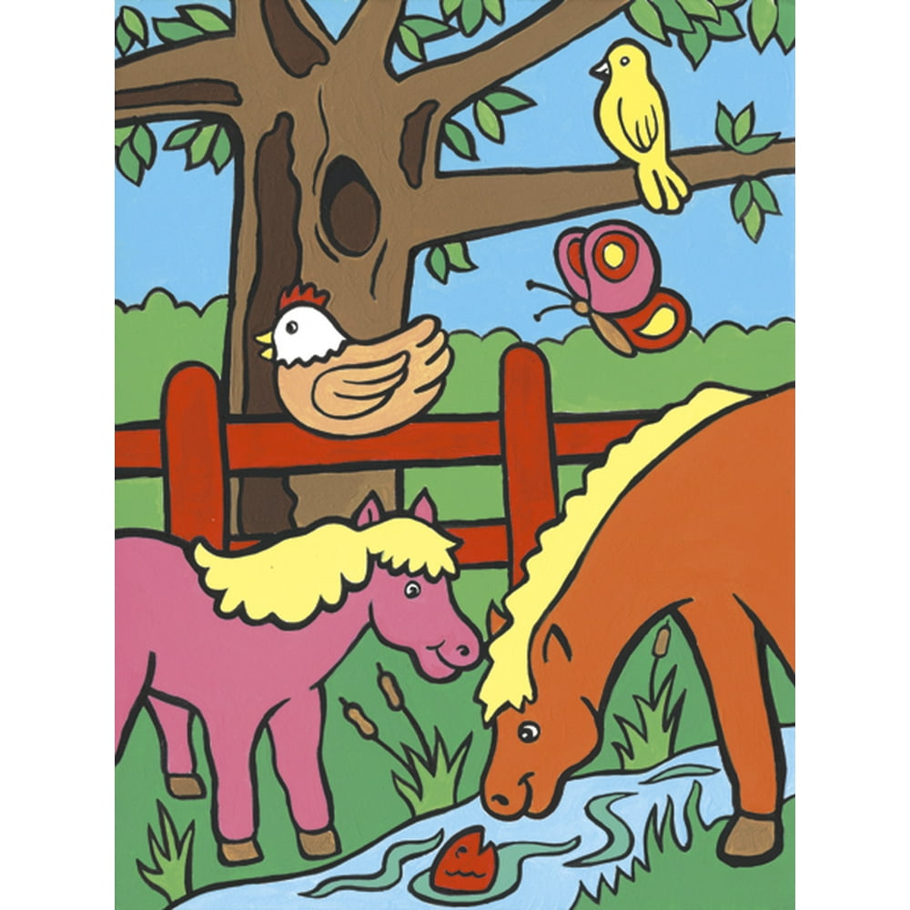My First Paint By Number Kit, Farm Animals, 8.75" x 11.375" - Walmart