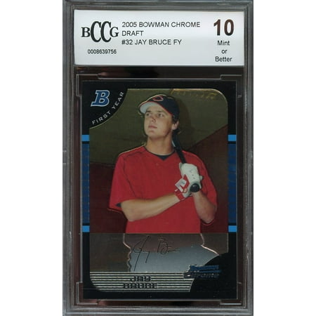 2005 Bowman Chrome Football Card - 2005 bowman chrome draft #32 JAY BRUCE cincinnati reds rookie card BGS BCCG 10