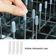 thumbnail image 2 of BQLZR White Universal Flexible Round End Dishwasher Prong Rack Rubber Caps Pack of 100, 2 of 5