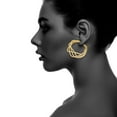 thumbnail image 4 of Womens Ladies Fashion Accessories Jewelry Gold Plated Hoop Earrings, 4 of 7