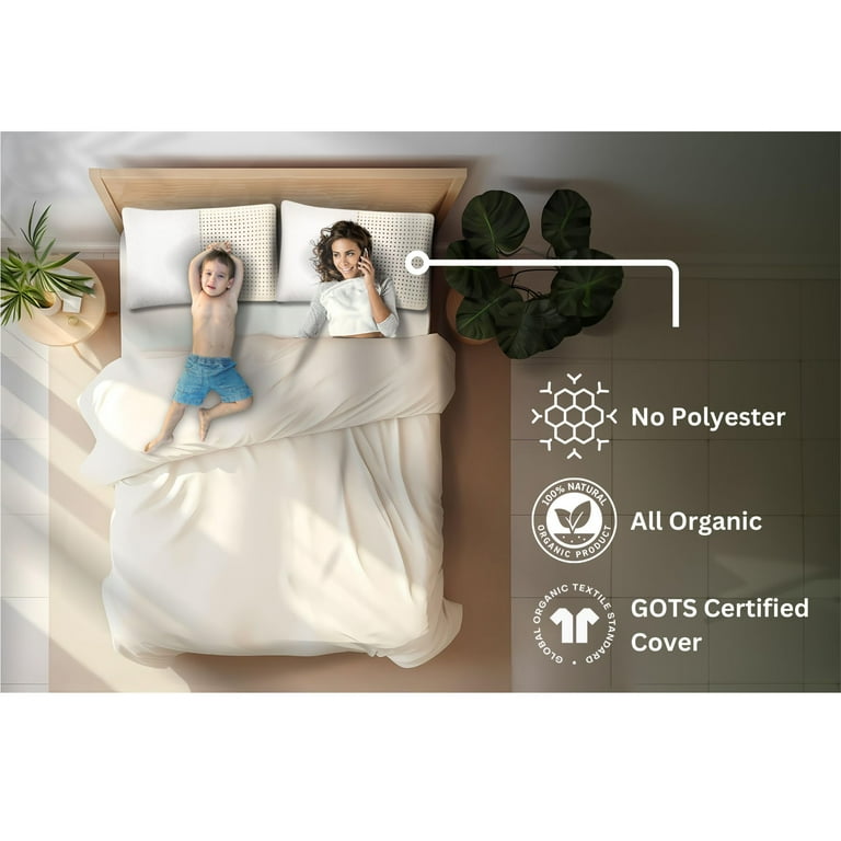 Organic textiles latex pillow discount