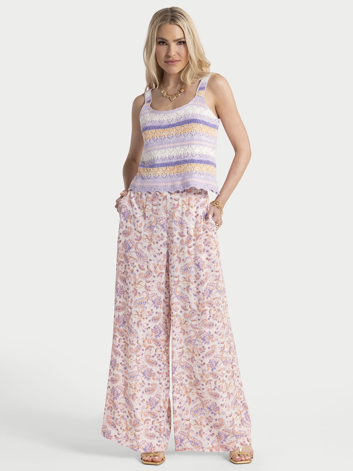 Jessica Simpson Women's Saydee Wide Pull On Pants, Sizes XS-XL