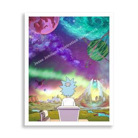 That View - Rick Morty Toilet Poster Bird Person meeseeks sanchez wall art bathroom décor pickle rick poopbutthole