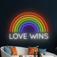 thumbnail image 4 of Handmadetneonsign Love Wins LGBT Neon Sign, Love Wins Flag Neon Led Wall Art Decor, LGBT Wall Decor, 4 of 4