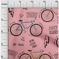 thumbnail image 2 of oneOone Cotton Cambric Medium Pink Fabric Bicycle Diy Clothing Quilting Fabric Print Fabric By Yard 56 Inch Wide, 2 of 6