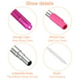 thumbnail image 4 of Unique Bargains 1 Set Reusable Telescopic Stainless Steel Straws with Silicone Nozzle, Fuchsia, 4 of 6