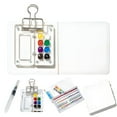 thumbnail image 2 of CCOCC Mini Water Color Paint Travel Set,Watercolors Miniature Pocket Tiny Small Compact Palette Painting Travel Kit with Sketchbook&Acrylic 8 Grid Paint Box, 2 of 7