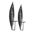thumbnail image 2 of DecorShore "Bella Palacio” Mirrored Glass Mosaic & Metal Wall Mounted Decorative Candle Holder Wall Sconce, Set of 2 Large Size 18 in. Light Weight Wall Decor, 2 of 8