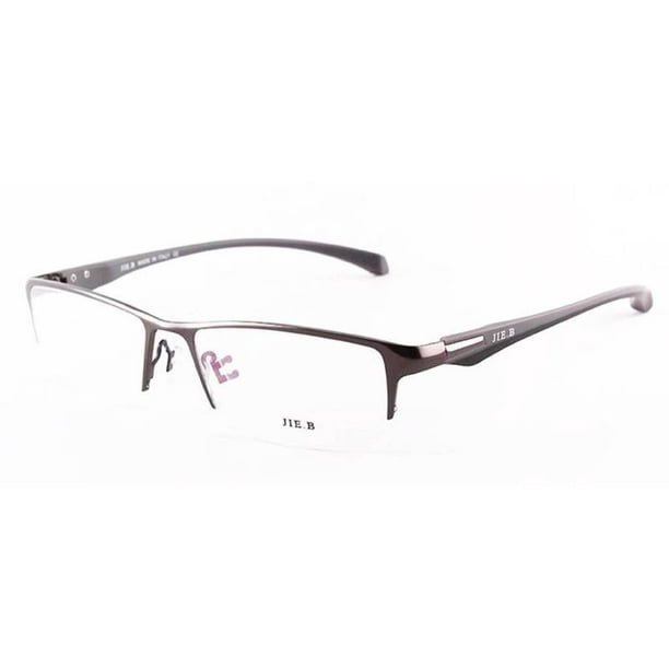 Mens Pure Titanium Eyeglass Frames Designer Glasses Half Rimless Flexible Sporty