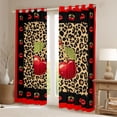 thumbnail image 2 of Erosebridal Fashion Cheetah Print Blackout Curtains Set of 2 (52x84 Each),3D Kawaii Cherries Window Curtains For Kids Girls, 2 of 7