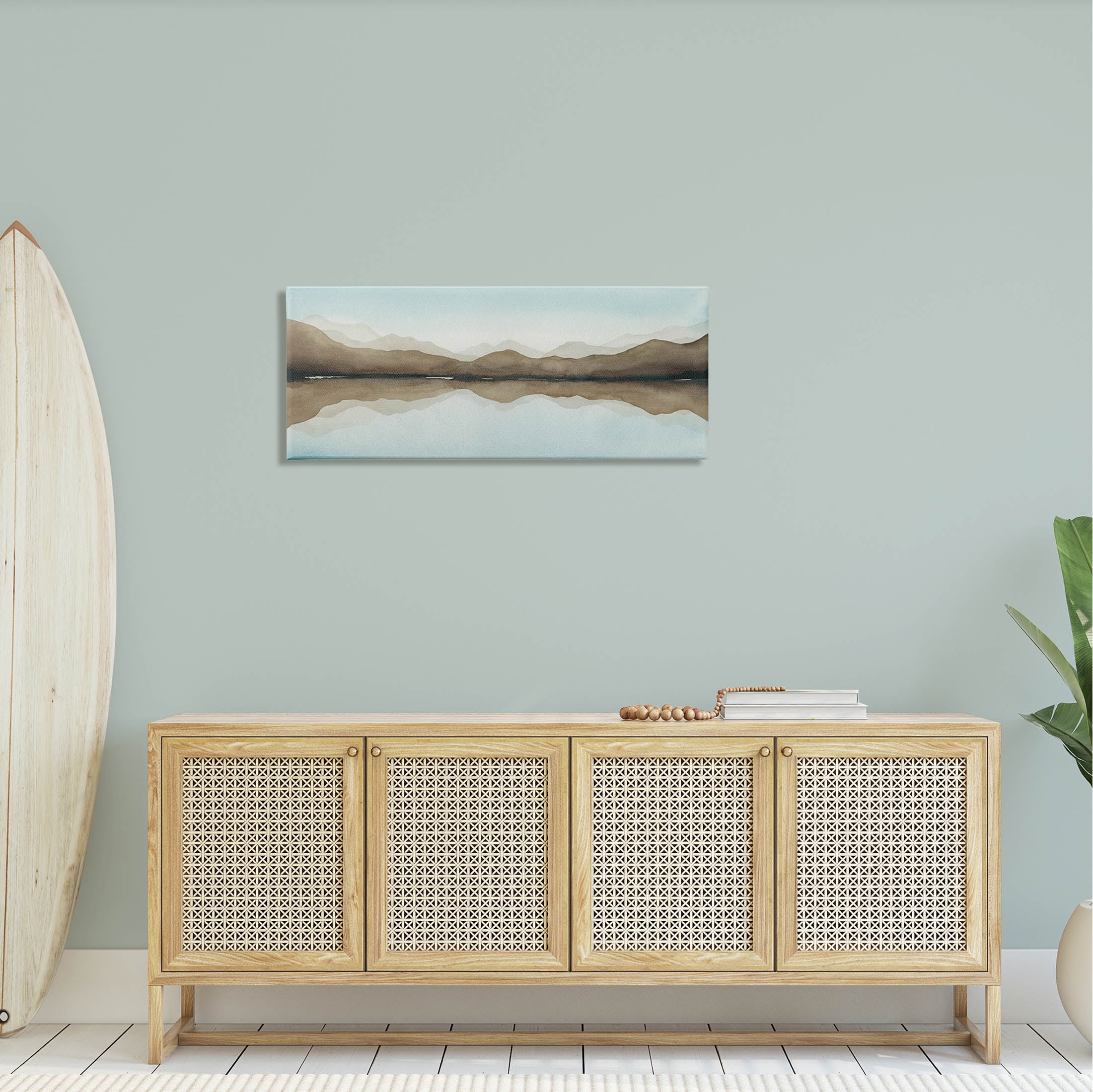 Stupell Industries Vast Mountain Lake Reflection Painting Gallery Wrapped Canvas Print Wall Art, Design by Grace Popp