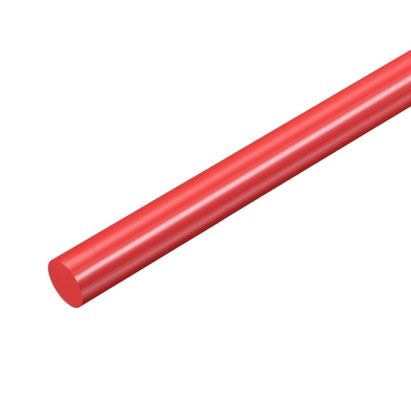 Lot De 3 Barres Rondes En POM (Polyoxyméthylène) – Diamètre 2/5 Pouce, Longueur 16 Pouces – Rouge