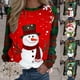 thumbnail image 2 of Sudadera con estampado de muñeco de nieve de Feliz Navidad para mujer, Sudadera con capucha de manga larga y cuello redondo para otoño, jersey de Navidad, Tops, Sudaderas de calle, 2 of 4