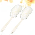 thumbnail image 4 of Miangastore 2pcs Long Handle Bath Ball Scrubber Bathing Brush with Hanging String White, 4 of 8