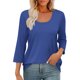 thumbnail image 5 of Sudaderas,Blusa de lentejuelas para mujer, manga 3/4, cuello redondo, corte holgado, poliéster, ideal para fiestas informales, sopatenor, 5 of 9