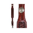 thumbnail image 3 of 3 D Belt Company Men's Leather Hand Tooled Tan Suspenders, 3 of 4