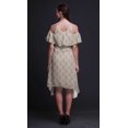 thumbnail image 4 of Bimba Tunique à Épaules Dénudées Imprimée Florale Grise pour Femmes Robe de Soirée Col Rond - Large, 4 of 6