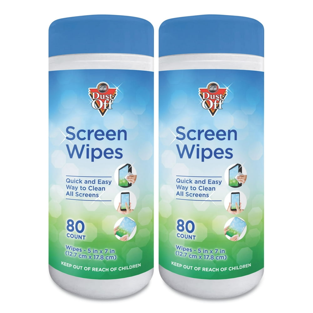 Premoistened Monitor Cleaning Wipes Cloth 5 x 7 80/Tub 2 Tubs/Pack