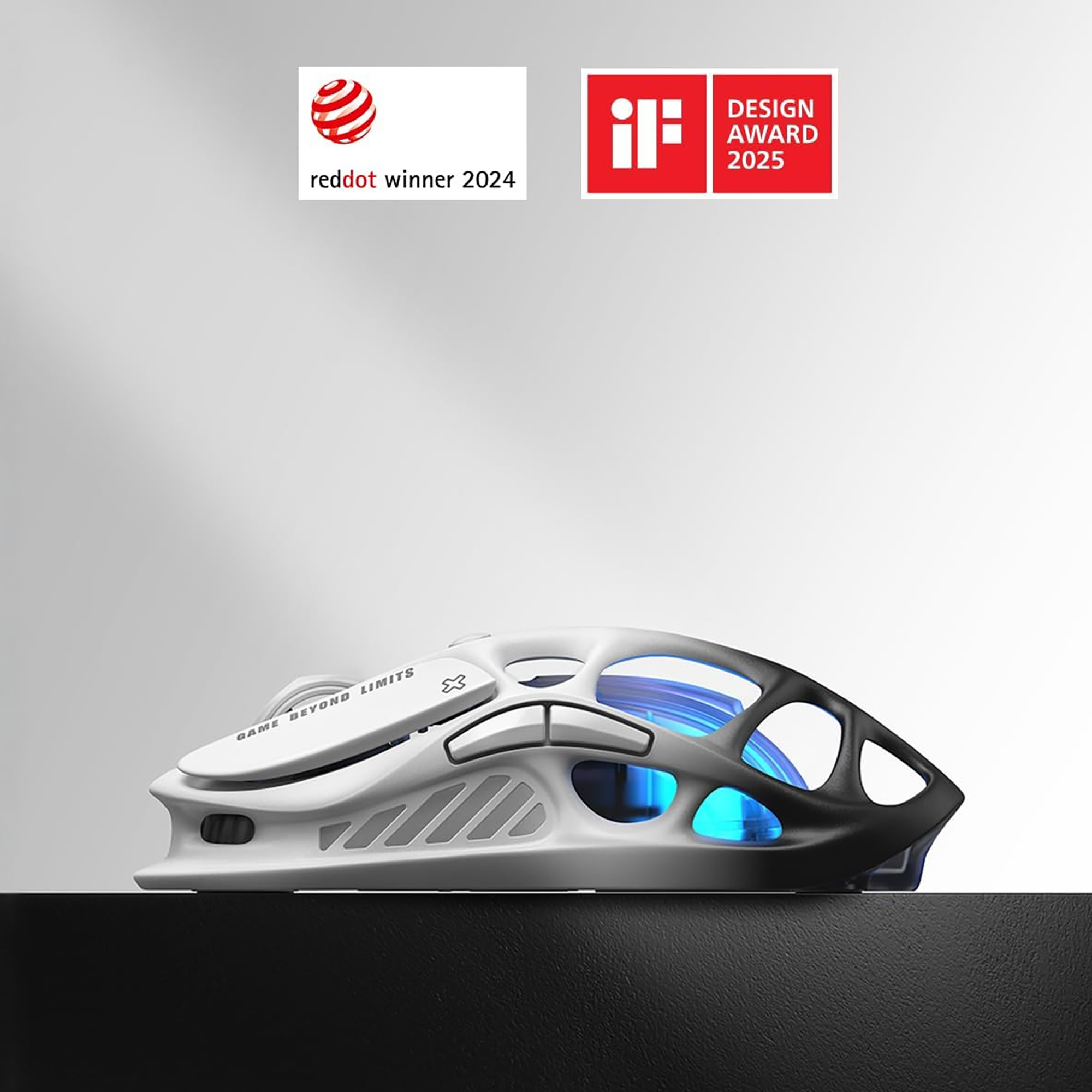 GravaStar Mercury M1 Pro Wireless Gaming Mouse – 26,000 DPI PAW3395DM Sensor • Magnesium Alloy • Tri-Mode Wired/2.4GHz/Bluetooth • 4K Polling Rate-Gradient Black