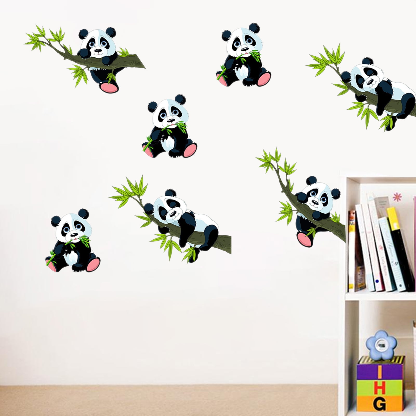 8x10 Panda Baloons Theme Canvas Painting | Kids Cute Pre Drawn Stretched  Canvas | Backyard Party | Summer Camps Kids Paint Party Favor | DIY Party…