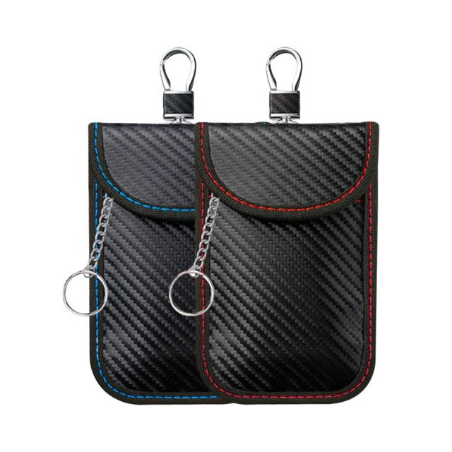 Soumake Sac Portable Faraday Organisateur de Rangement pour Clés de Voiture Résistant à l'Usure Anti-Vol Blocage de Signal Protecteur de Clé RFID Pochette