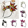 thumbnail image 2 of Headband Happydeer Women Headband Colorful Butterflies Decor Hair Band Hair Accessories for Parties Cosplay Halloween (Type I), 2 of 13