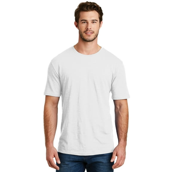 District Made Mens Perfect Blend Crew Tee-S (White)