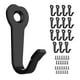 thumbnail image 4 of 15 ganchos de pared de hierro resistentes con clavos, multiusos, ahorran espacio. Negro, 4 of 9