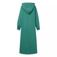 thumbnail image 6 of Guieoi Dress for Women under $10.00 Plus Size Fashion Women Solid Loose Hooded Comfy Long Sleeve Dress Green Black*Friday/Cyber*Monday, 6 of 6