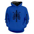 thumbnail image 3 of Little Boys Halloween Hoodies Skeleton Print Pullover Sweat Long Sleeve Outfit Kids Summer Casual Tops Size 5-6T, 3 of 4