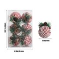 thumbnail image 4 of Fiudx Bolsa de Tela Navideña, Diseño de Cuadros Rojos, Adorno Colgante de Espuma de 8 Cm, Ideal para Decorar Árboles, Fiestas o El Hogar, Ligera, Paquete de 6, 4 of 7