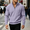 thumbnail image 6 of SOOMLON Oversized Sweatshirt Men Big and Tall Mock Neck Zip Pullover Corduroy Long Sleeve Shirts Fall Winter Clothes, 6 of 9