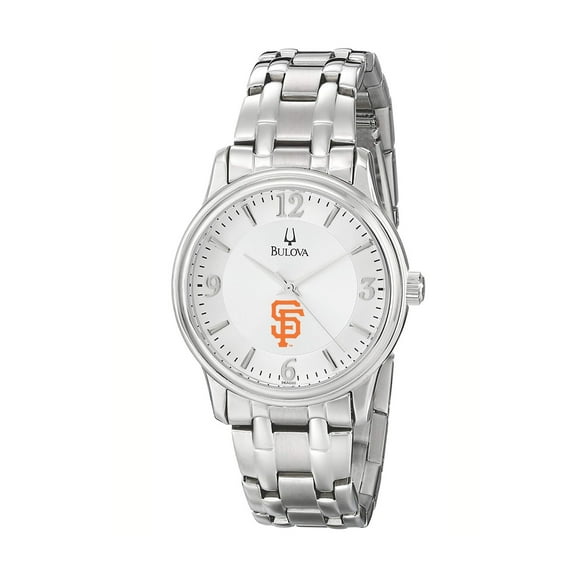 Men's Bulova Silver San Francisco Giants Stainless Steel Watch
